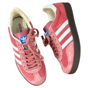 Adidas Gazelle Pink and White Sneakers